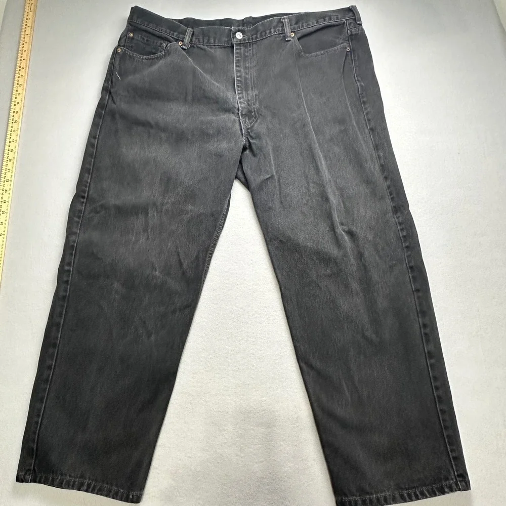 Vintage Levis 550 Faded Black Jeans Mens 46x29 Measures 45x28 Blank Tab Y2K